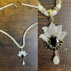 ❤️#44. Genuine Pearl Lotus Flower Lavalier Necklace